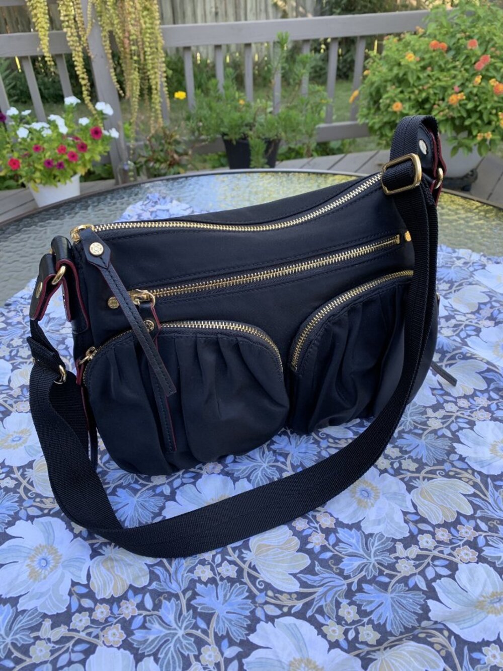 MZ Wallace Paige Black Bedford Nylon Crossbody NWT